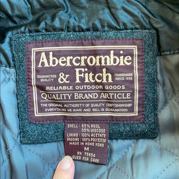 Abercrombie & Fitch wool-blend gray jacket - Picture 4 of 4